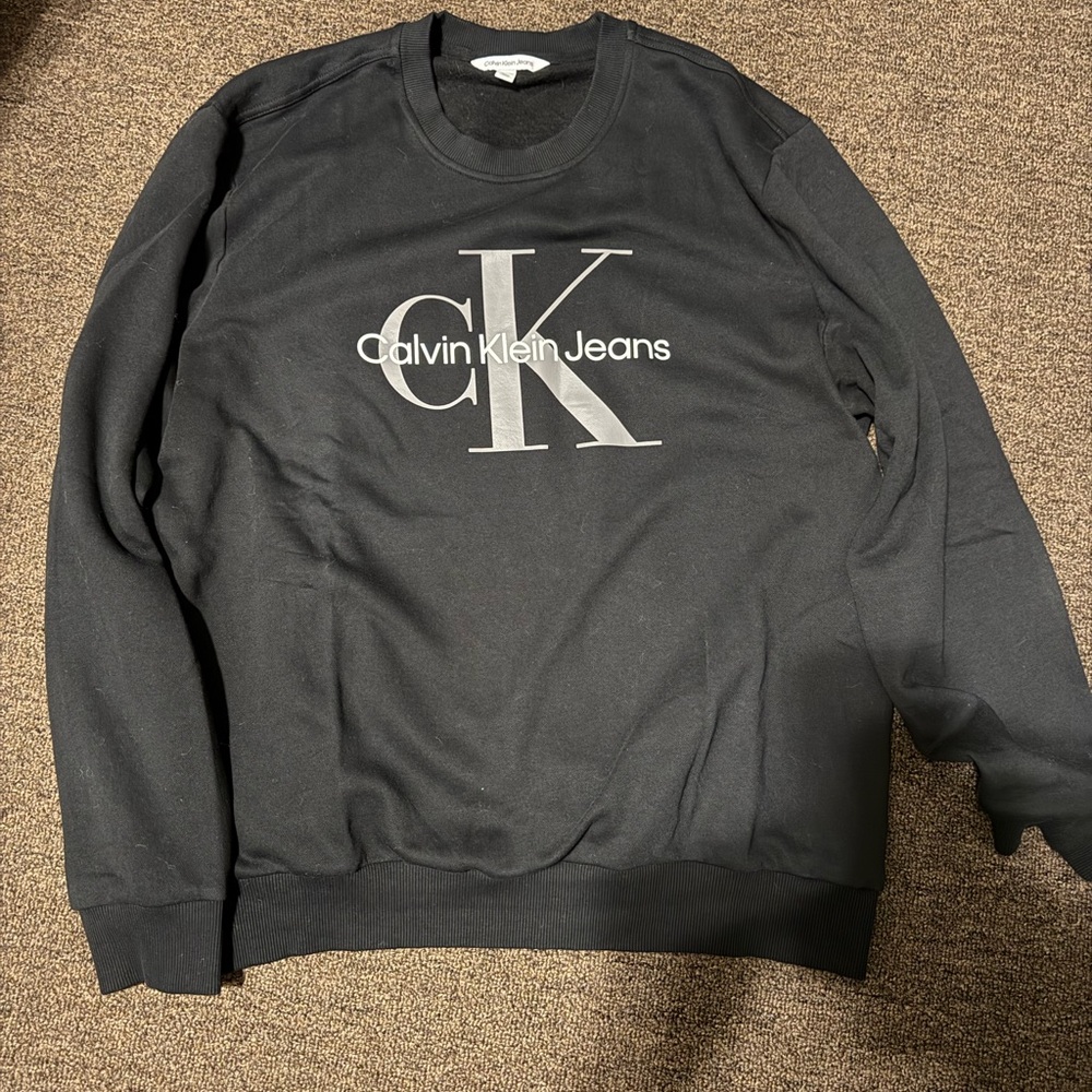 Calvin Klein Men's Black Crewneck Sweater